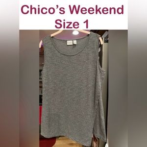 Chico's Gray Asymmetrical Tank Top Tunic